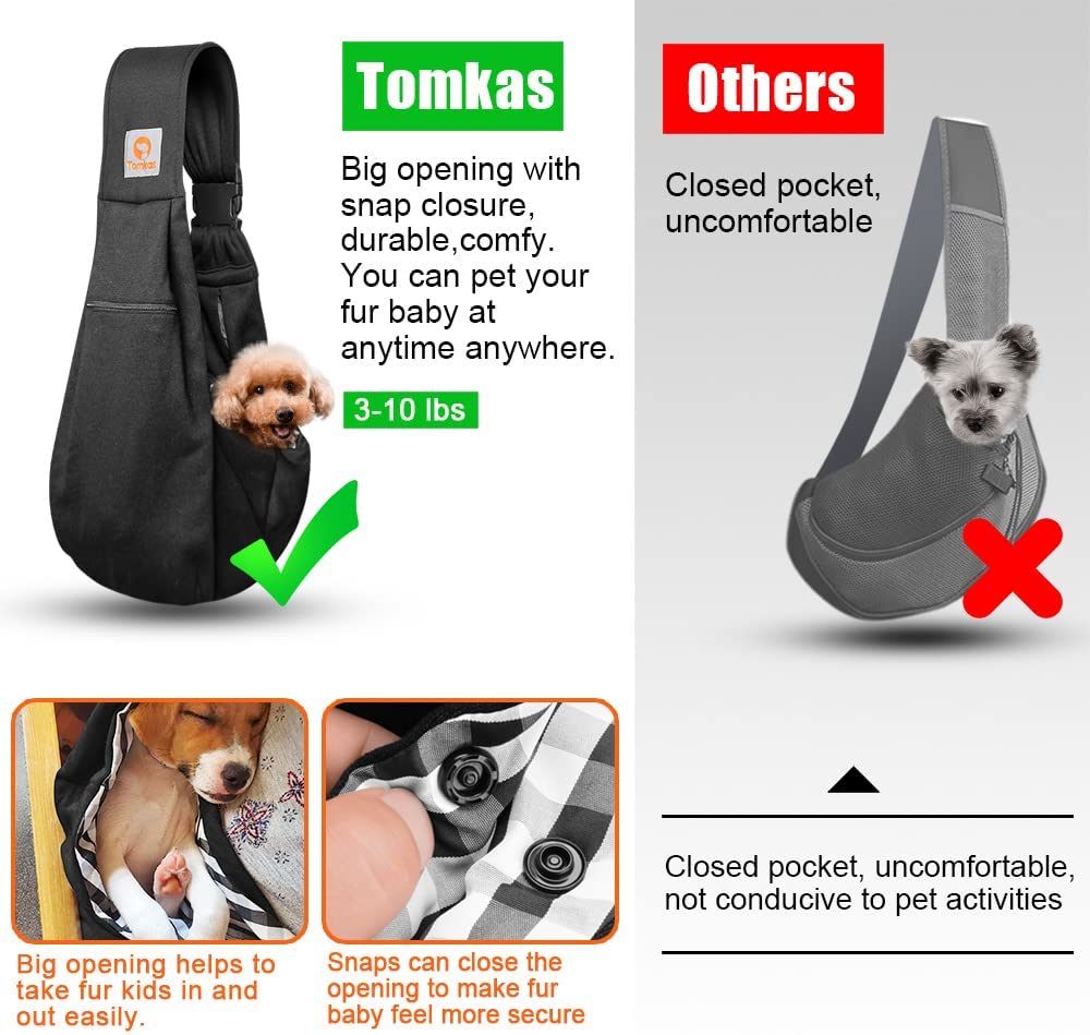 TOMKAS Sling Carrier for Small Dogs